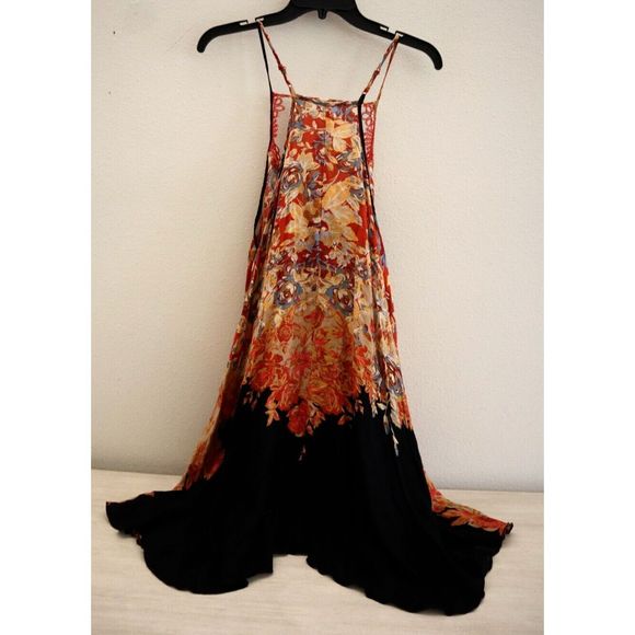 Intimately Free People Women's Sz L Multi Floral Haze Printed Mini Slip Dress - Picture 2 of 12